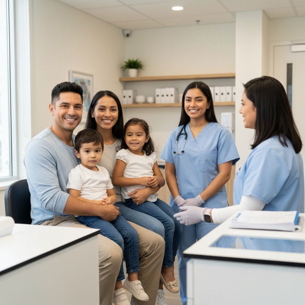 Familias recibiendo vacunas en Vacunas VIP - Centro de Vacunación Profesional